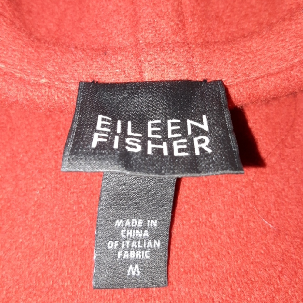 Eileen Fisher Sz M 100% Italian Wool Coat - Picture 3 of 6